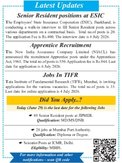 Job Openings: Central Government and PSU Vacancies