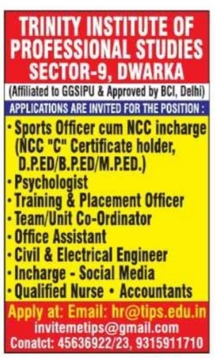 Job Openings: Multiple Non-Teaching & Administrative Staff