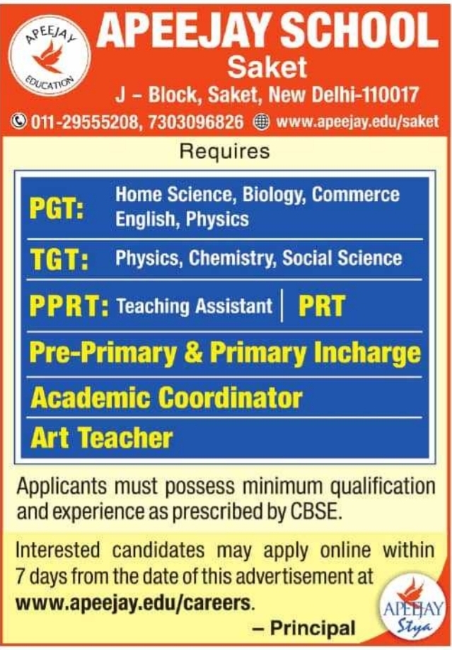 Job Openings: Teaching & Academic Leadership Roles