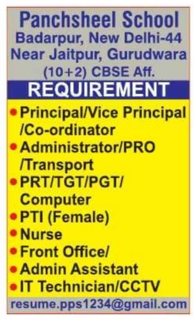 Job Openings: Teaching, Administration & Leadership Roles