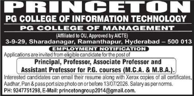 Job Opportunity: Academic Faculty and Leadership Roles