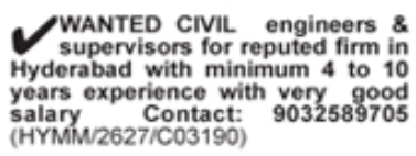 Job Opportunity: Engineering and Supervision Services