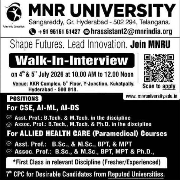 Job Opportunity: MNR University Faculty