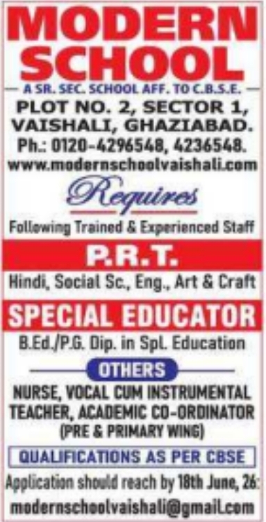 Job Opportunity: Modern School Staff Recruitment