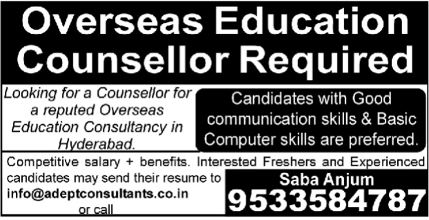 Job Opportunity: Overseas Education Counsellor