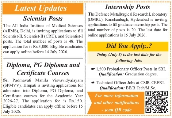 Job Opportunity: Scientist and Internship PostsRole