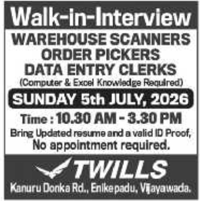 Job Opportunity: Twills Warehouse Staff