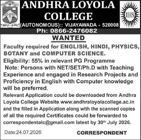 Job Vacancy: Faculty Positions
