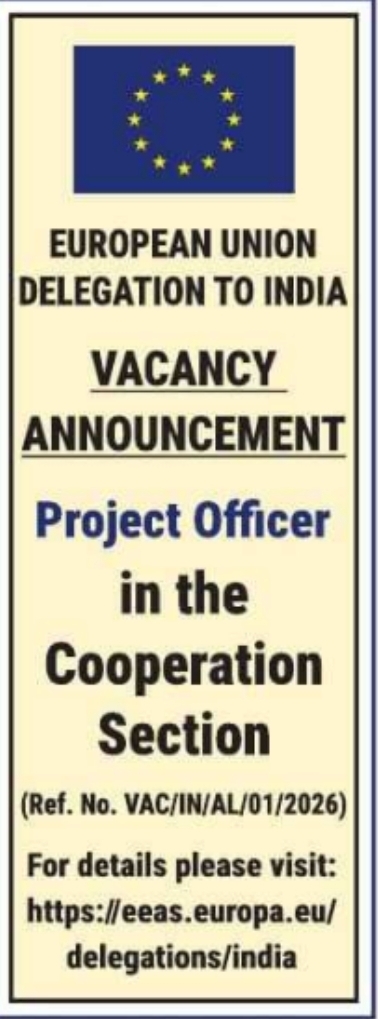 Job Vacancy: Project Officer Recruitment at European Union Delegation to India