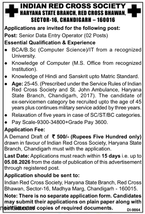 Job Vacancy: Senior Data Entry Operator