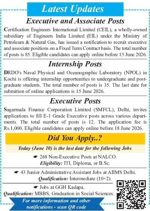 Latest Job Updates and Recruitment