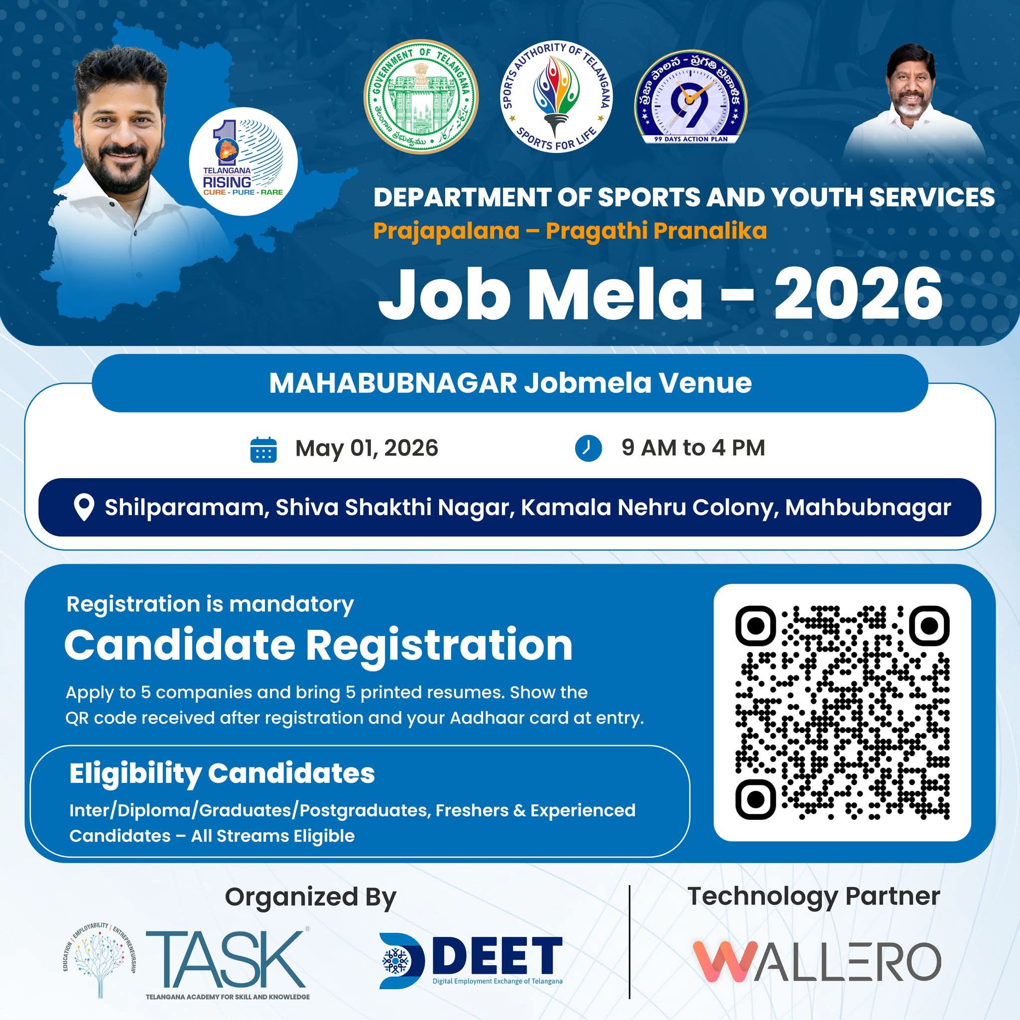 Mega Job Mela in Mahabubnagar