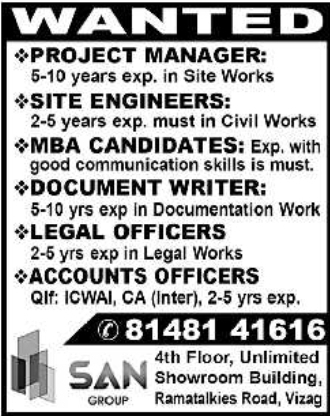 Multiple Job Vacancies at SAN Group