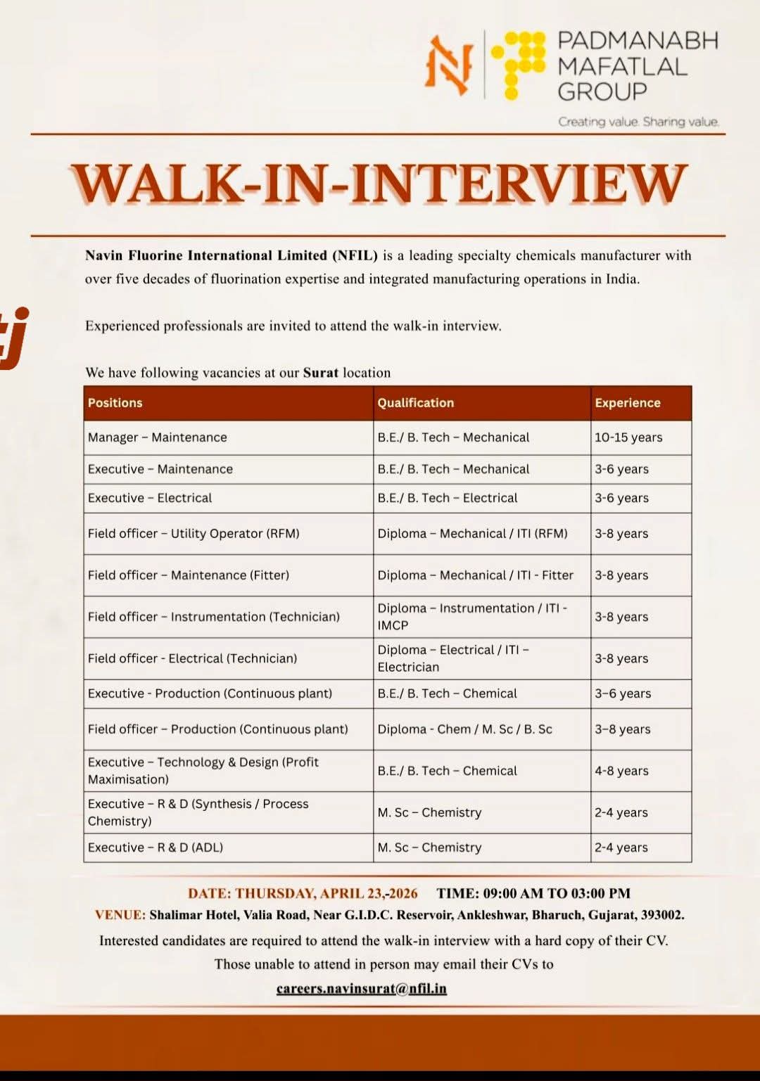 NFIL Recruitment Drive 2026