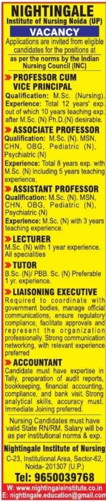Nightingale Institute of Nursing Recruitment