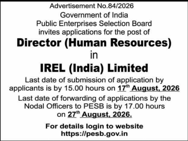 PESB Hiring: Director (Human Resources) for IREL