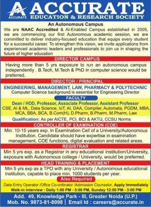 Recruitment Notice: Academic Leaders, Faculty & Staff