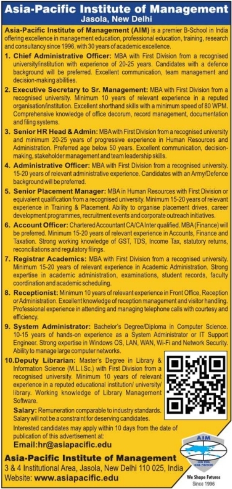 Recruitment Notice: Administrative & Institutional Support Positions