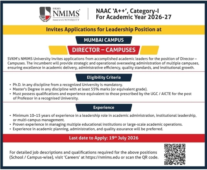 Recruitment Notice: Director – Campuses Leadership Position