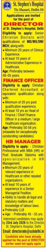 Recruitment Notice: Executive Leadership & Management Positions