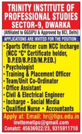 Recruitment Notice for Professional Studies Institute
