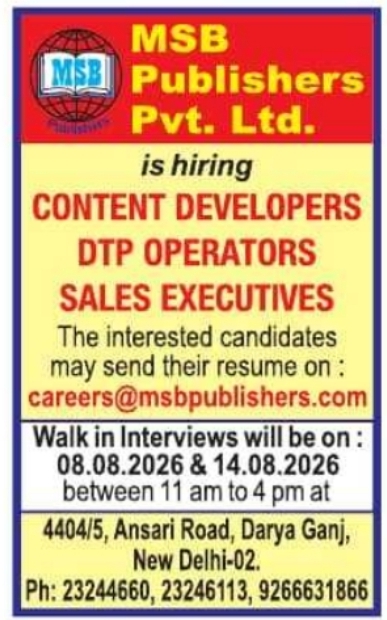 Recruitment Notice for Publishing House Personnel
