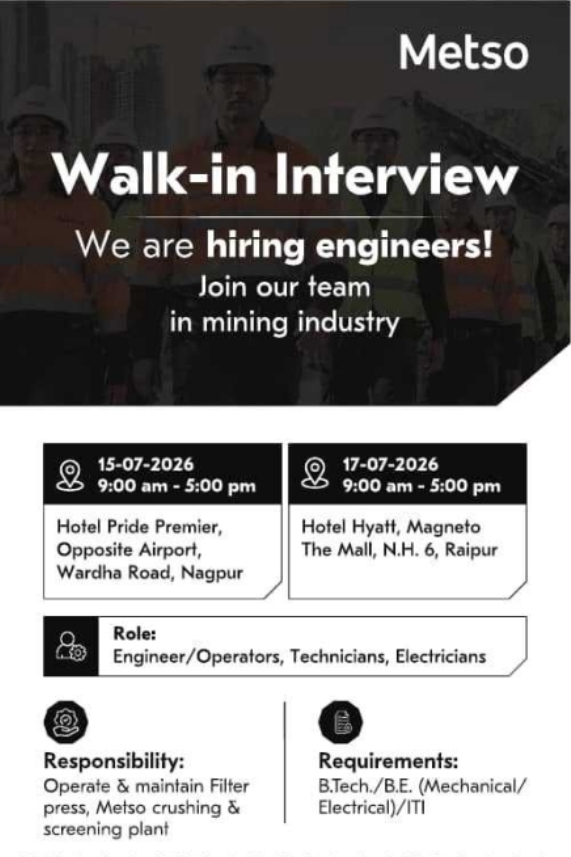 Recruitment Notice: Walk-In Engineering & Technical Drive