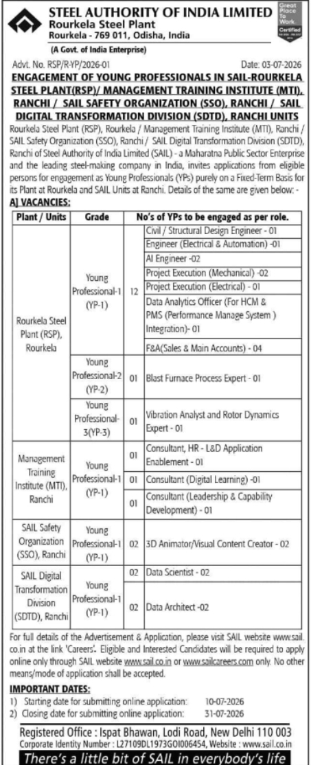 Recruitment Notice: Young Professionals Contractual Positions
