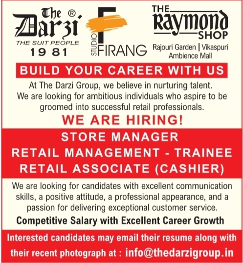 Retail Careers at The Darzi Group