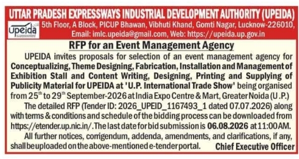RFP Notice: Event Management Agency Selection