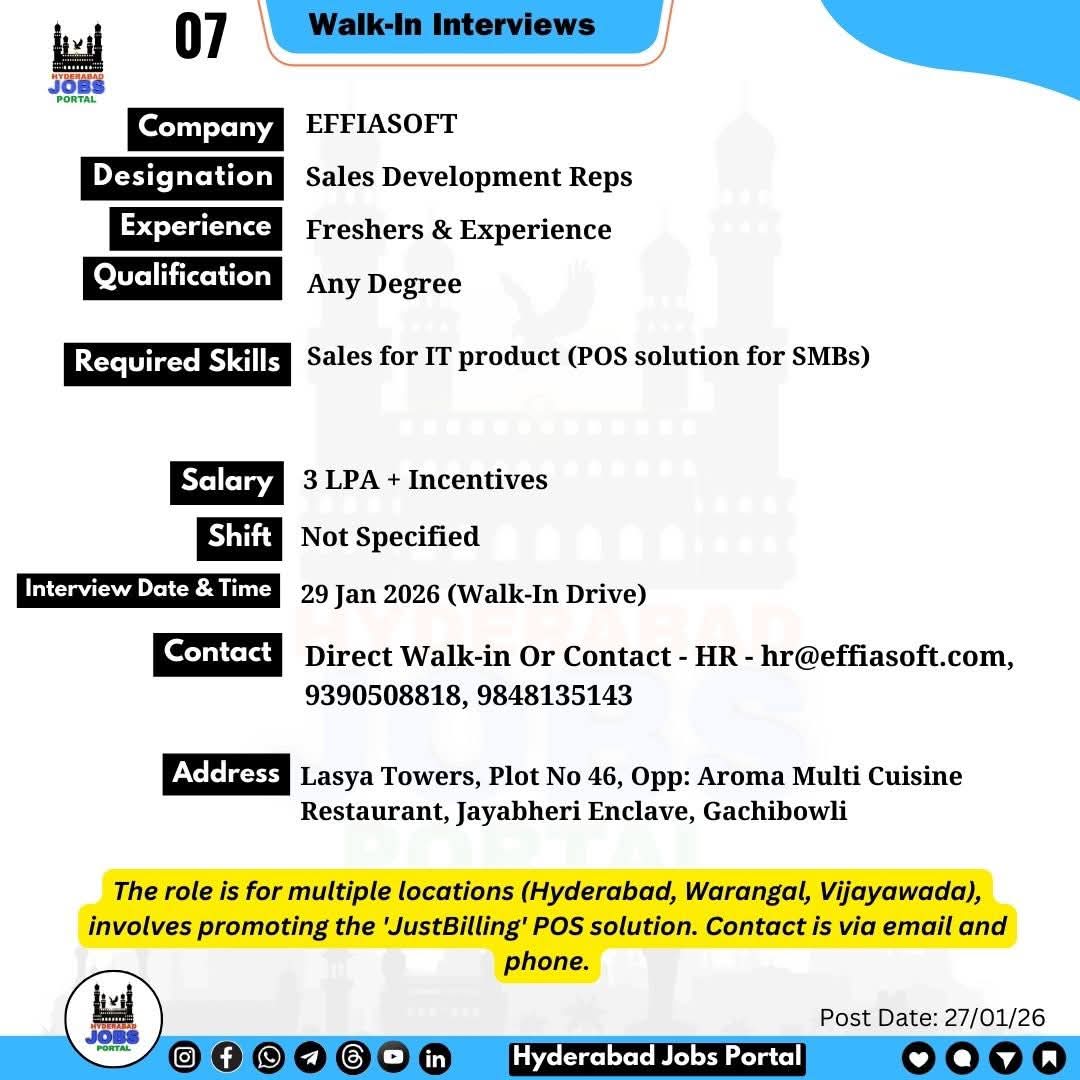 Sales Development Reps Job In Hyderabad