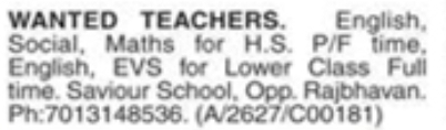 Teacher Vacancies: Faculty Openings at Saviour School