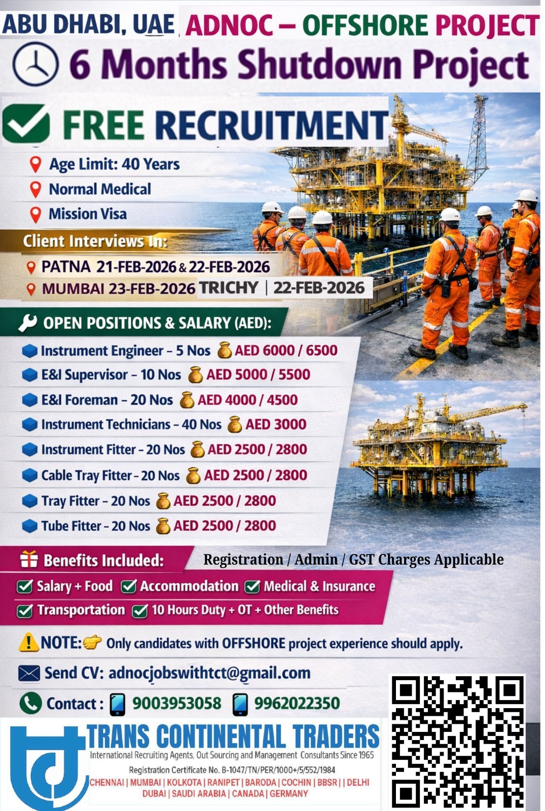 Urgent Hiring for Abu Dhabi