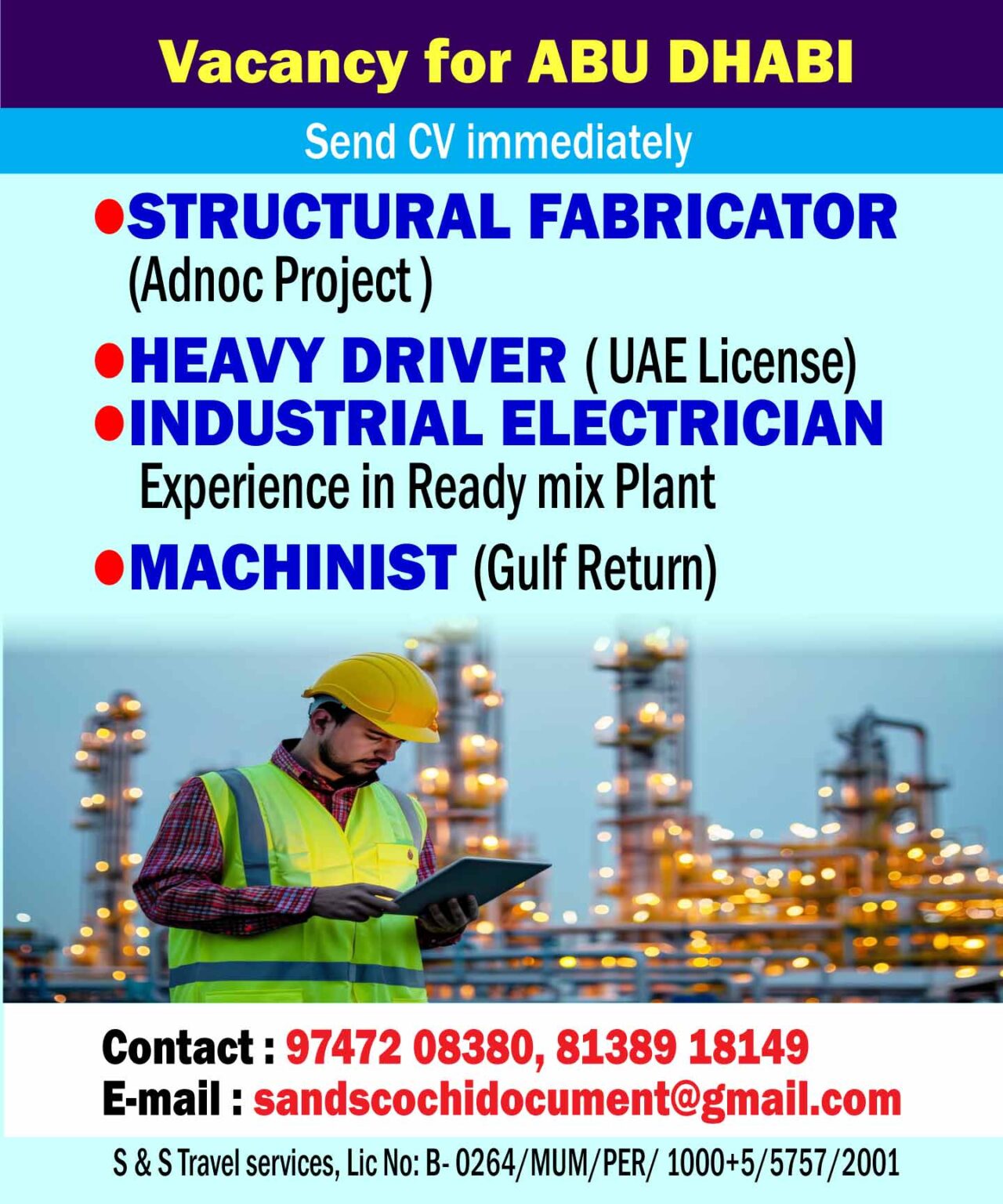 Urgent Hiring for Abu Dhabi