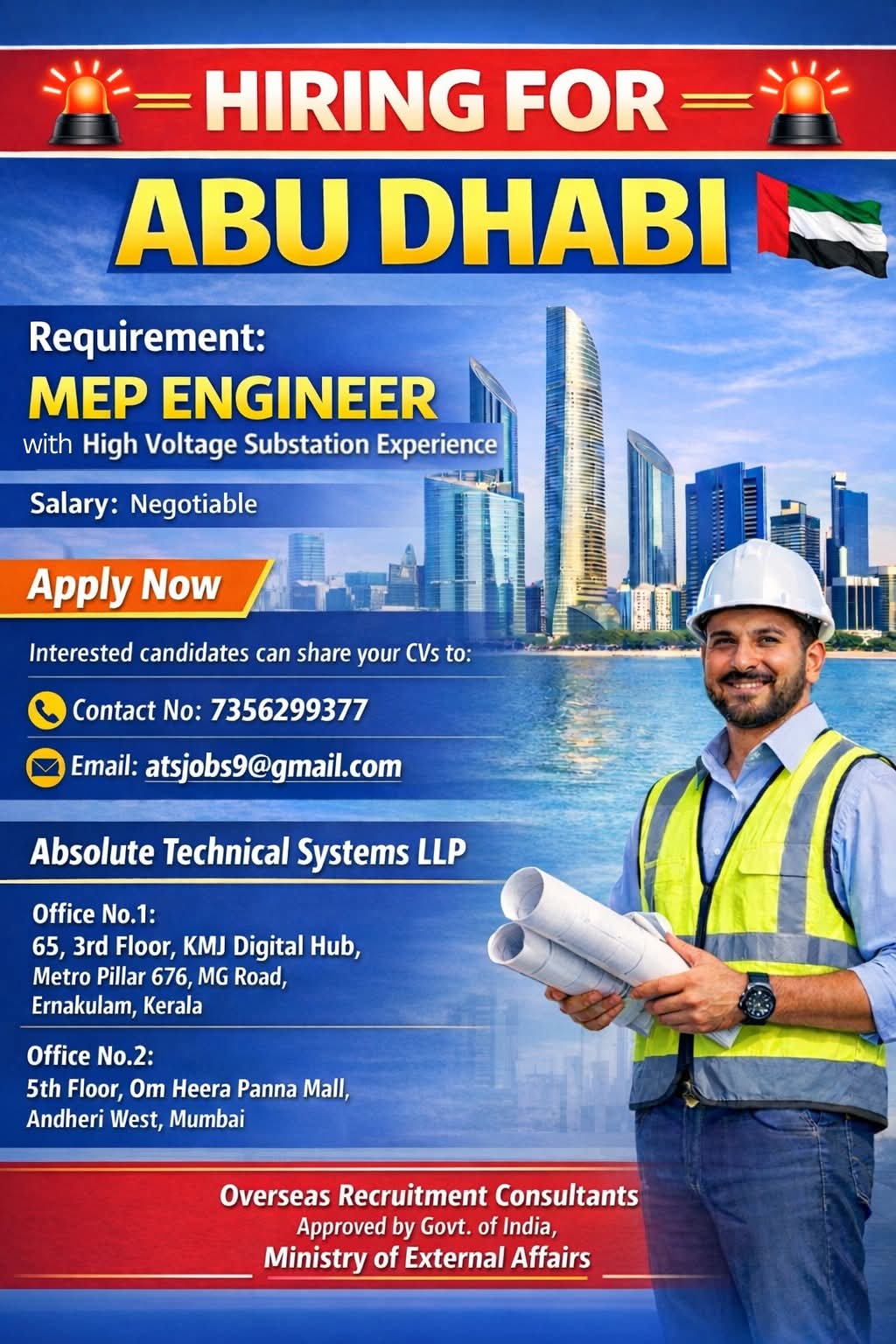 Urgent Hiring for Abu Dhabi