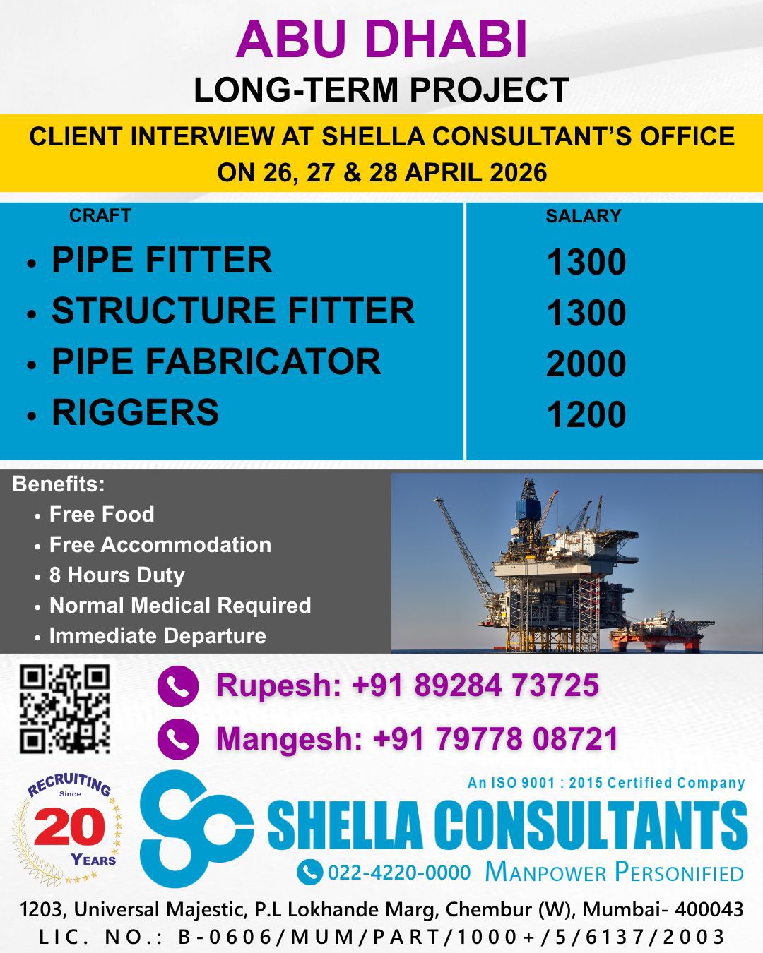 Urgent Hiring for Abu Dhabi