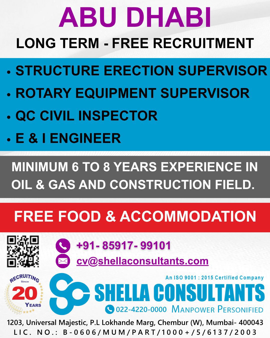 Urgent Hiring for Abu Dhabi