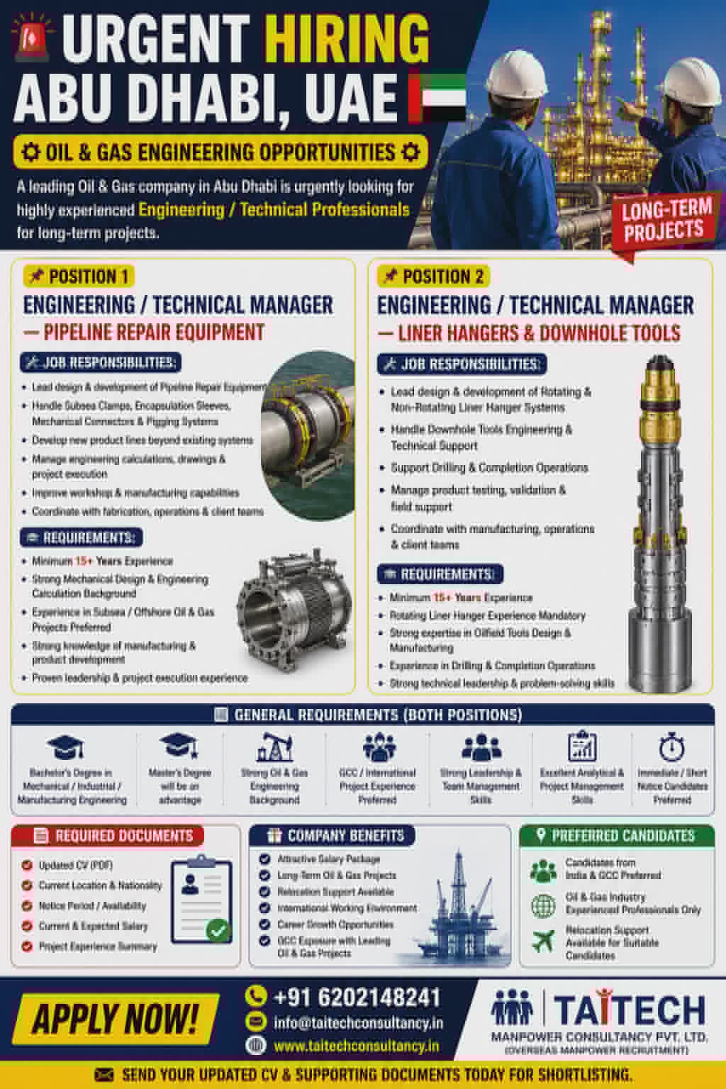 Urgent Hiring for Abu Dhabi