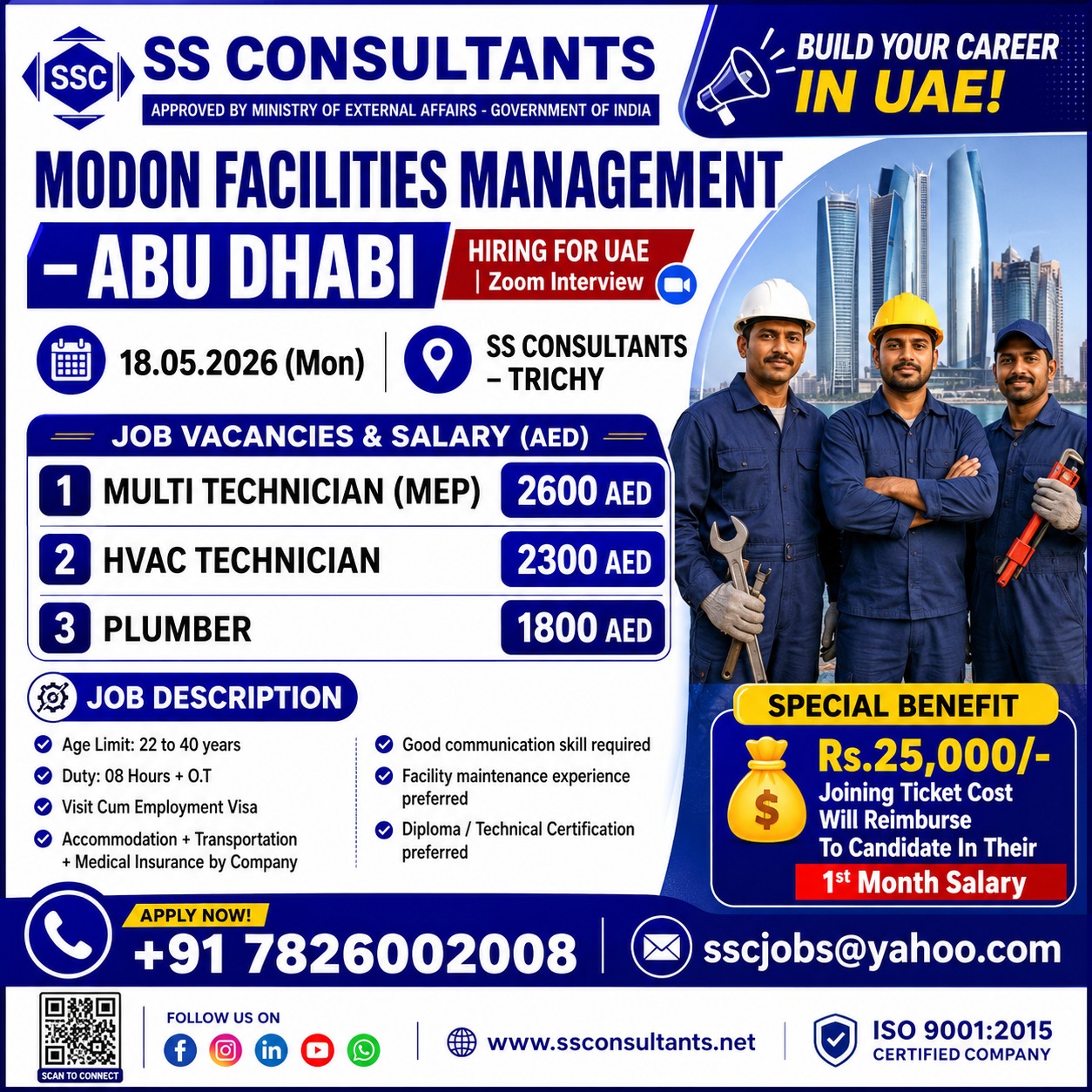 Urgent Hiring for Abu Dhabi
