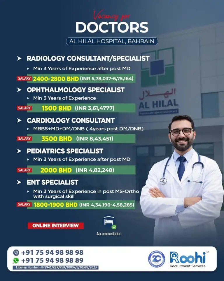 Urgent Hiring for Bahrain