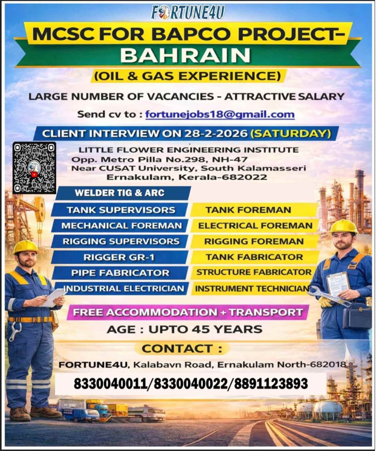 Urgent Hiring for Bahrain