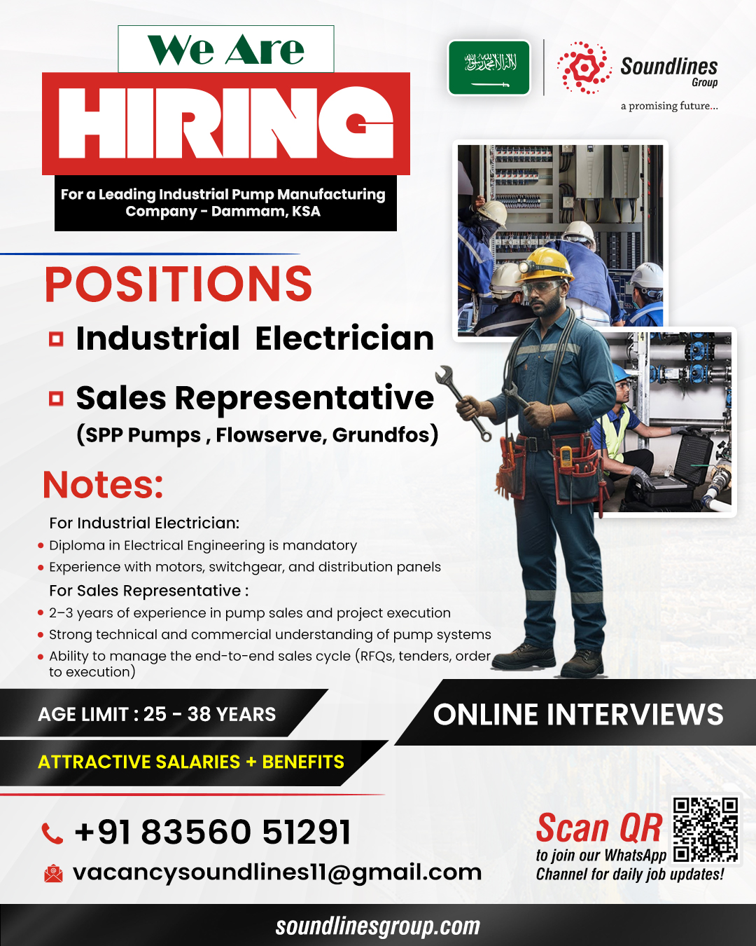 Urgent Hiring for Dammam