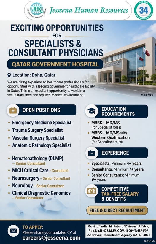 Urgent Hiring for Doha