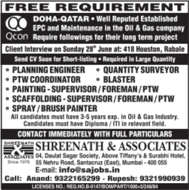 Urgent Hiring for Doha