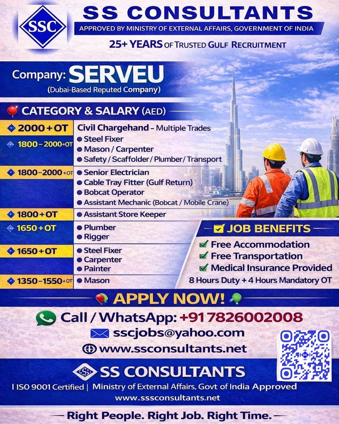 Urgent Hiring for Dubai