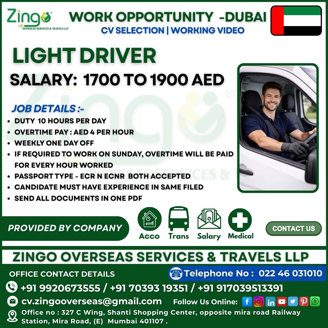 Urgent Hiring for Dubai