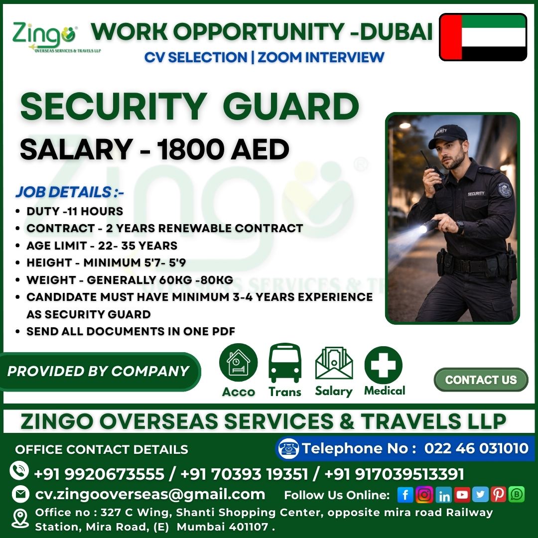 Urgent Hiring for Dubai