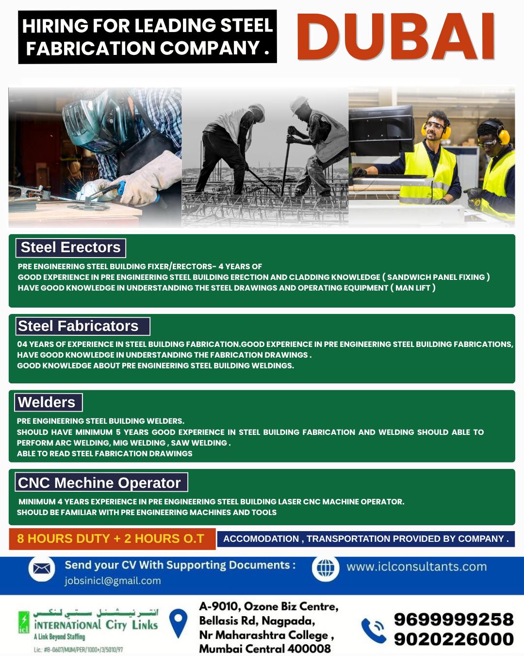 Urgent Hiring for Dubai