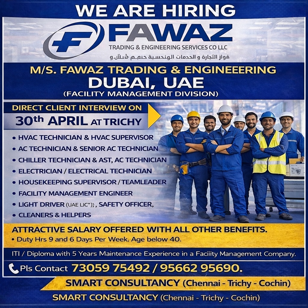 Urgent Hiring for Dubai