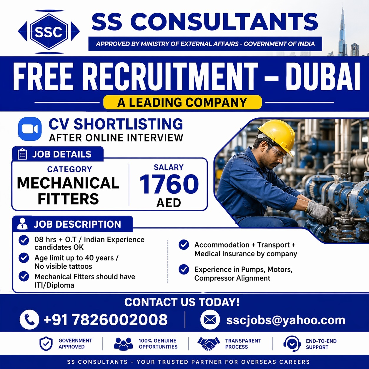 Urgent Hiring for Dubai